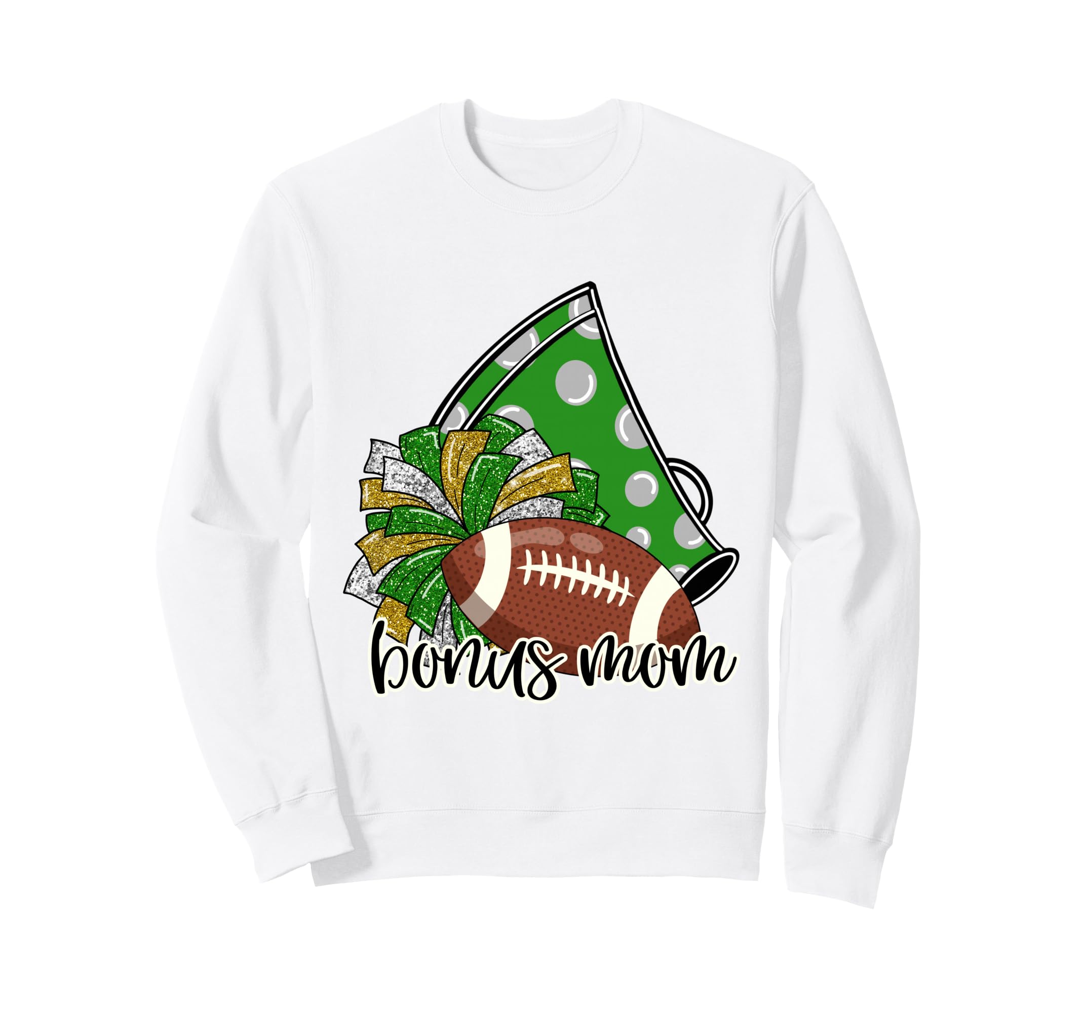 Cheerleader Bonus Mom Game Day Sweatshirt - Aesthetic Graphic for Adults - T-Shirt, Sweatshirt, Hoodie