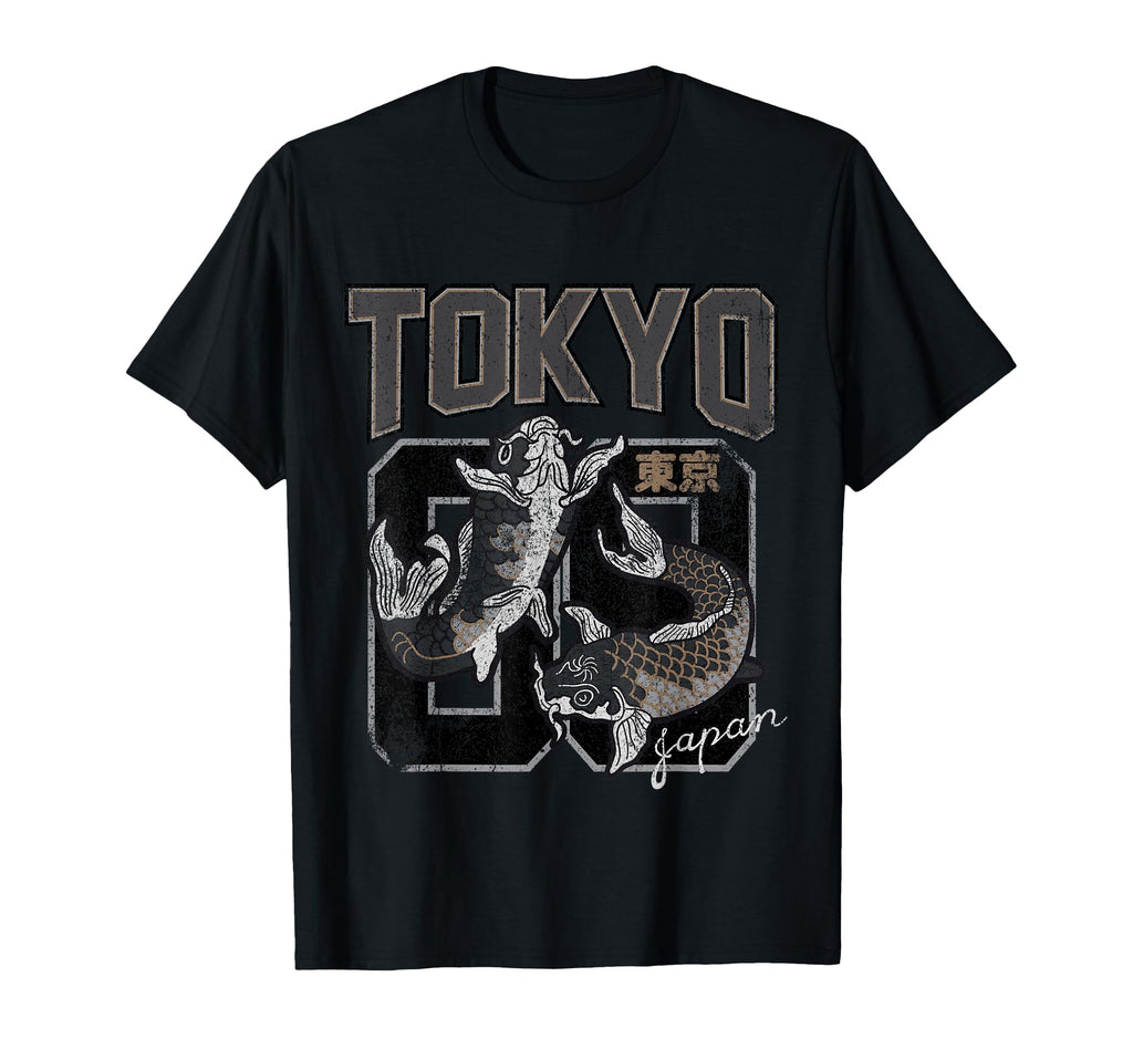 Distressed Tokyo Koi Fish Aesthetic T-Shirt - Streetwear Style Unisex - T-Shirt, Sweatshirt, Hoodie