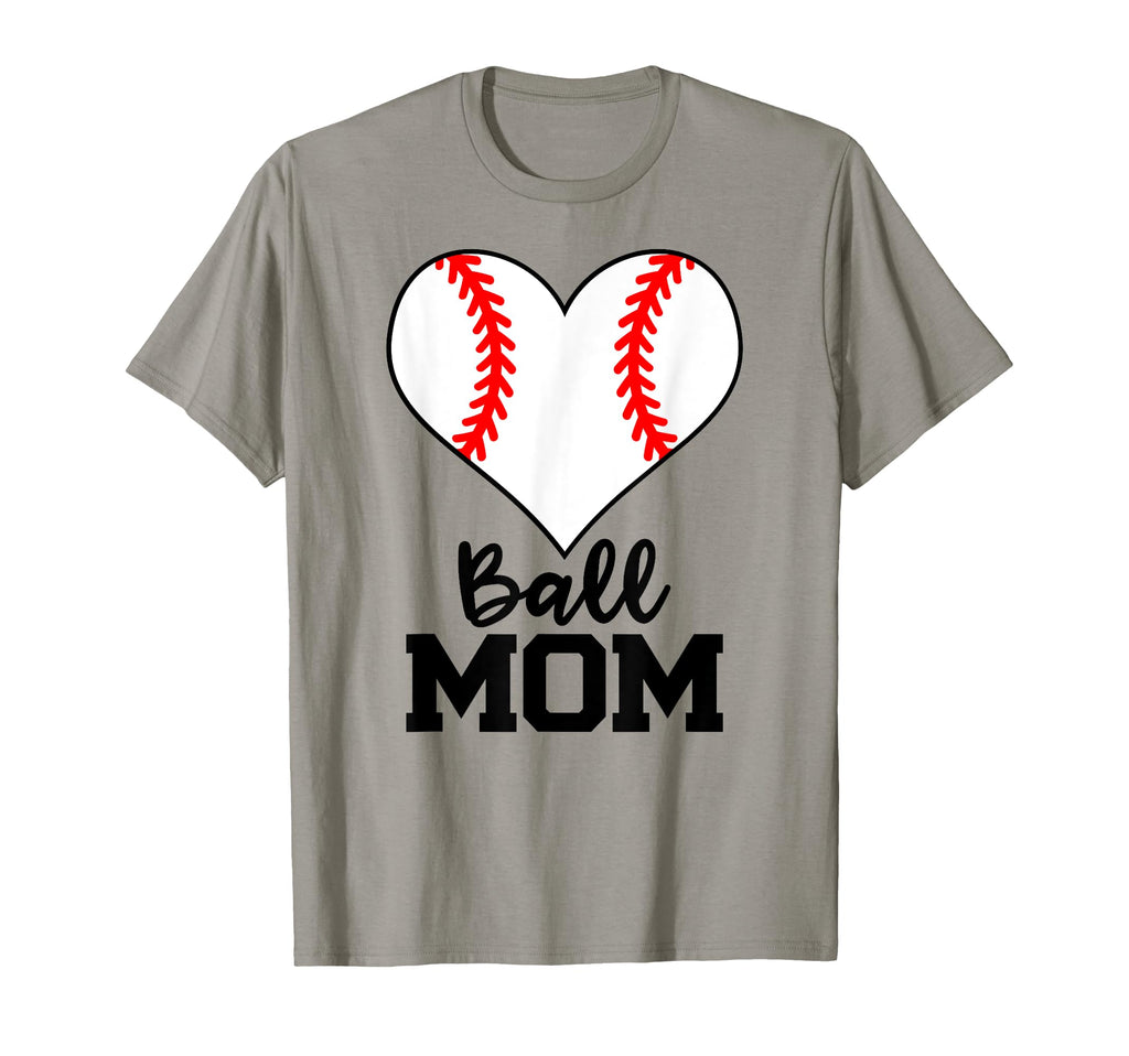 Ball Mom Funny Baseball Player Mom T-Shirt - Minimalist Print Men Women - T-Shirt, Sweatshirt, Hoodie