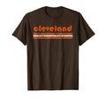 Cleveland Ohio Three Stripe Weathered T-Shirt - Unique Graphic for Adults - T-Shirt, Sweatshirt, Hoodie