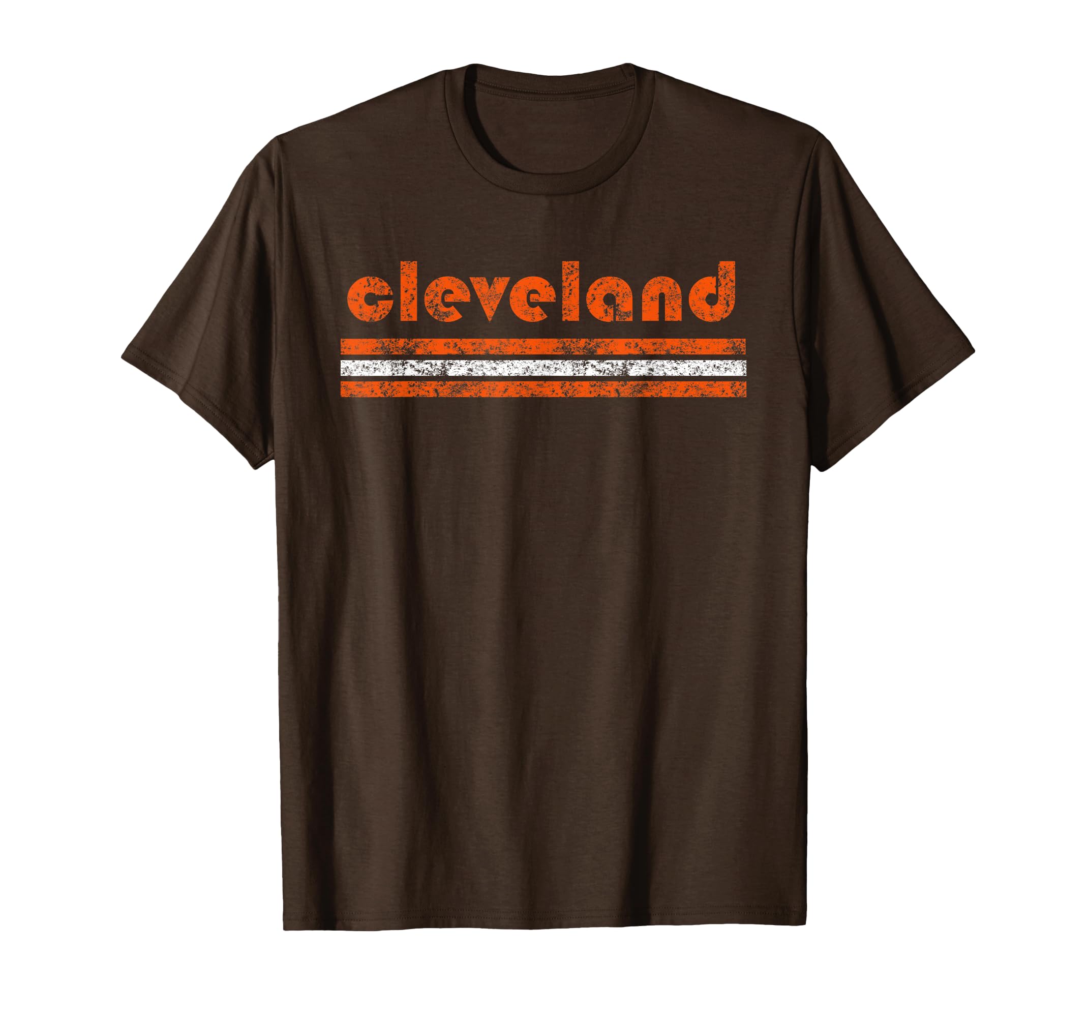 Cleveland Ohio Three Stripe Weathered T-Shirt - Unique Graphic for Adults - T-Shirt, Sweatshirt, Hoodie