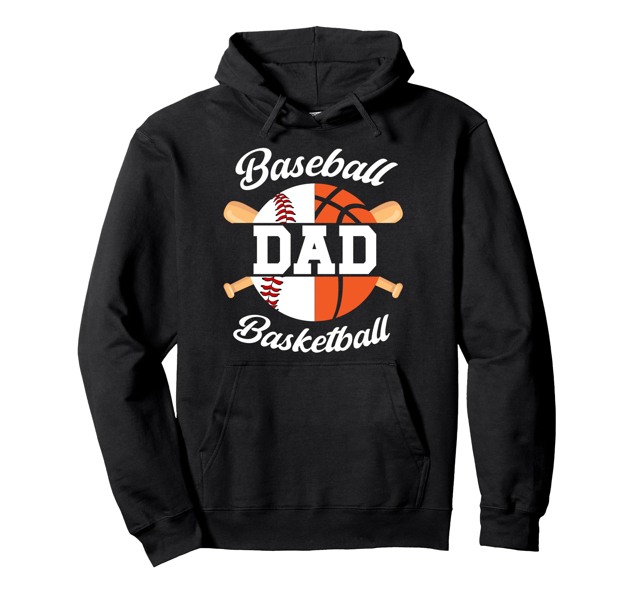 Baseball Basketball Dad Basketball Hoodie - Graphic Print for Adults - T-Shirt, Sweatshirt, Hoodie