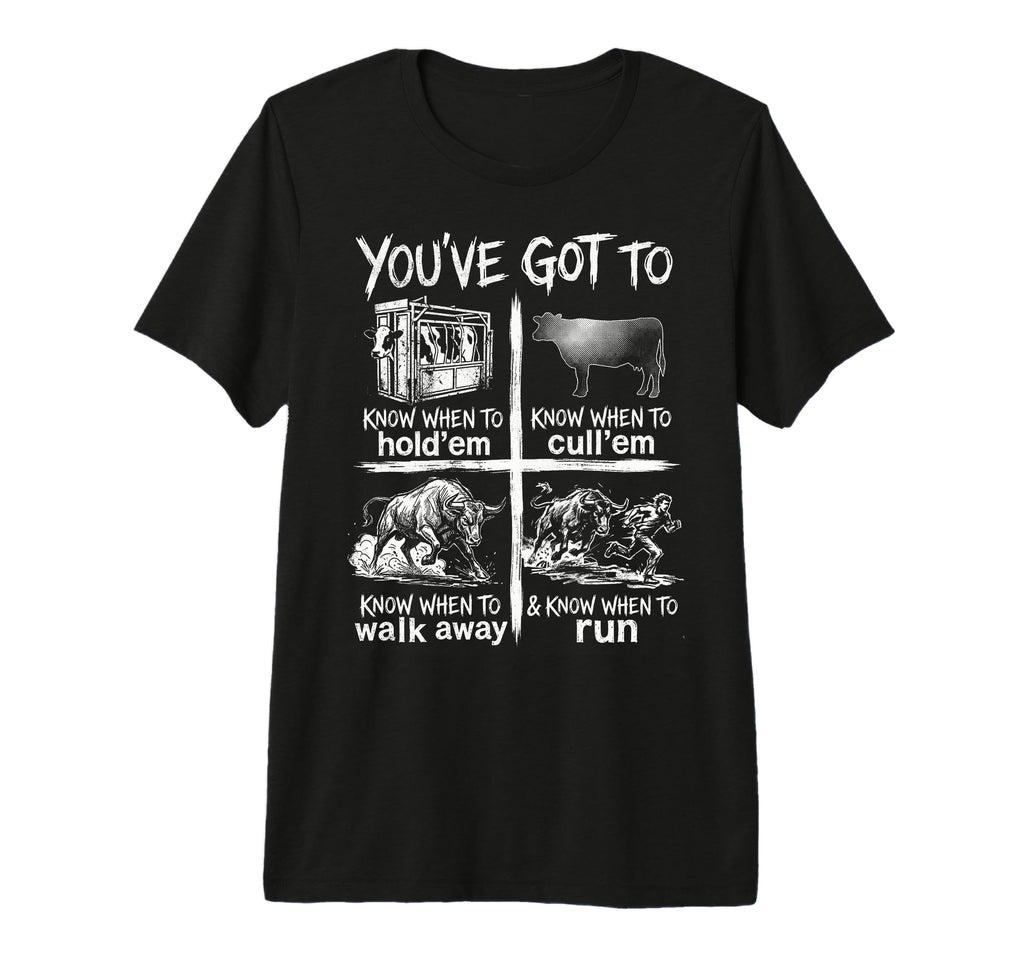 Youve Got To Know When To Holdem Funny T-Shirt - Minimalist Print Unisex - T-Shirt, Sweatshirt, Hoodie