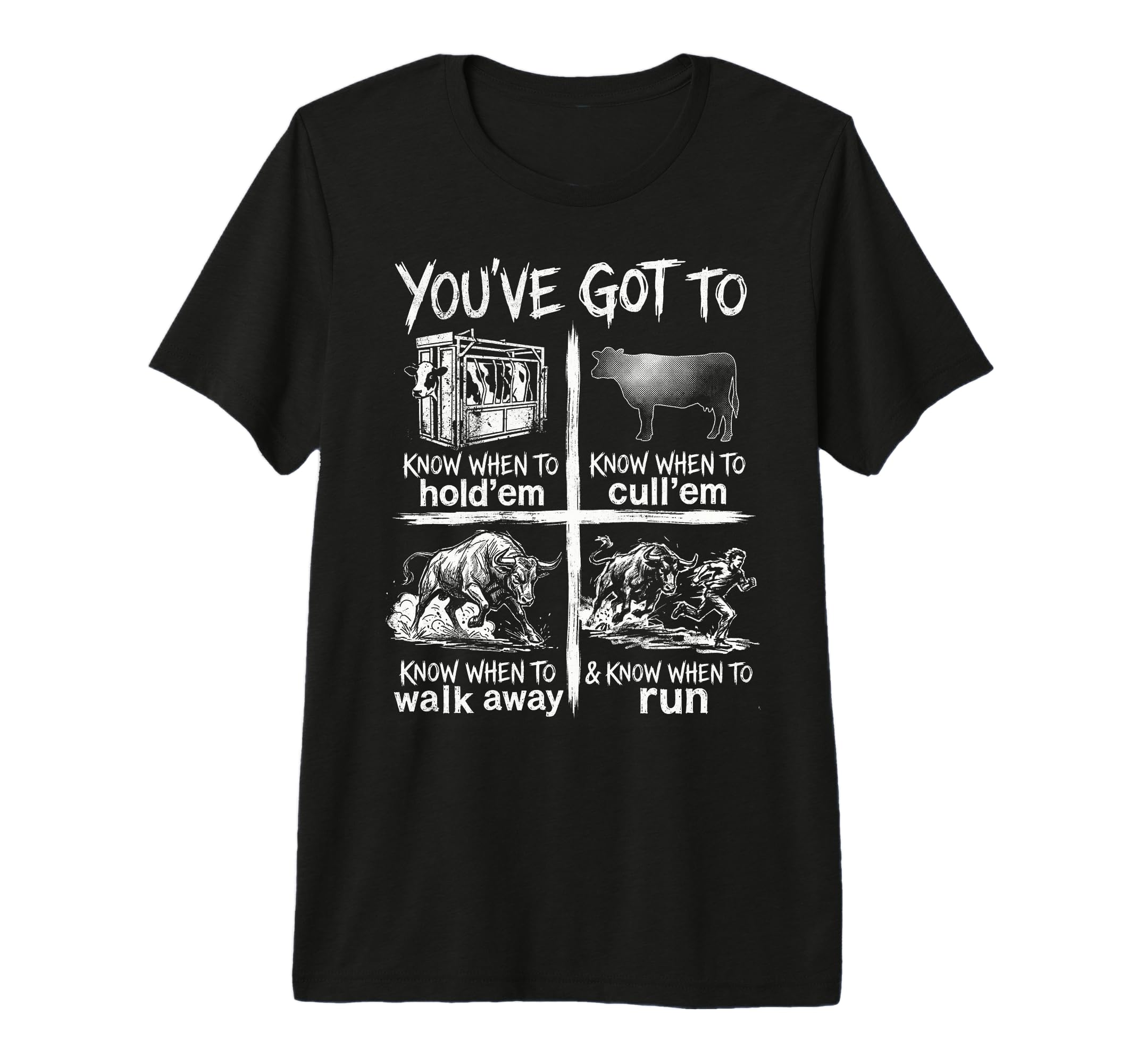 Youve Got To Know When To Holdem Funny T-Shirt - Minimalist Print Unisex - T-Shirt, Sweatshirt, Hoodie