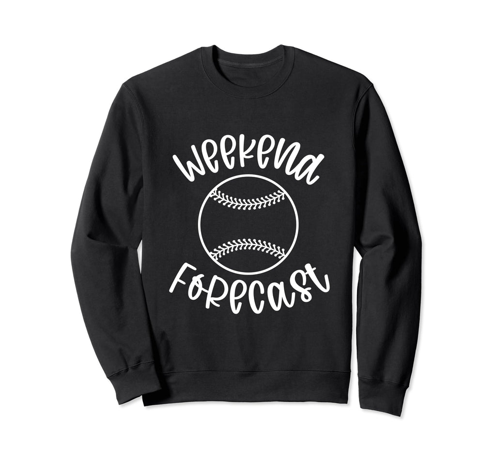 Weekend Forecast Baseball Season Sweatshirt - Minimalist Print for Adults - T-Shirt, Sweatshirt, Hoodie