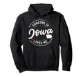 Someone Iowa Loves Me Distressed Hoodie - Graphic Print for Adults - T-Shirt, Sweatshirt, Hoodie