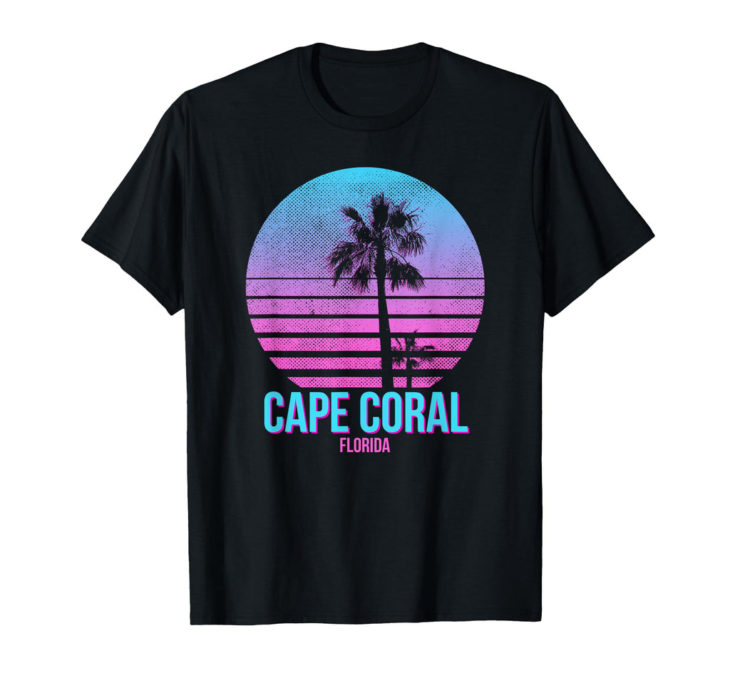 Cape Coral Florida Palm Tree Sunset T-Shirt - Aesthetic Graphic Unisex - T-Shirt, Sweatshirt, Hoodie