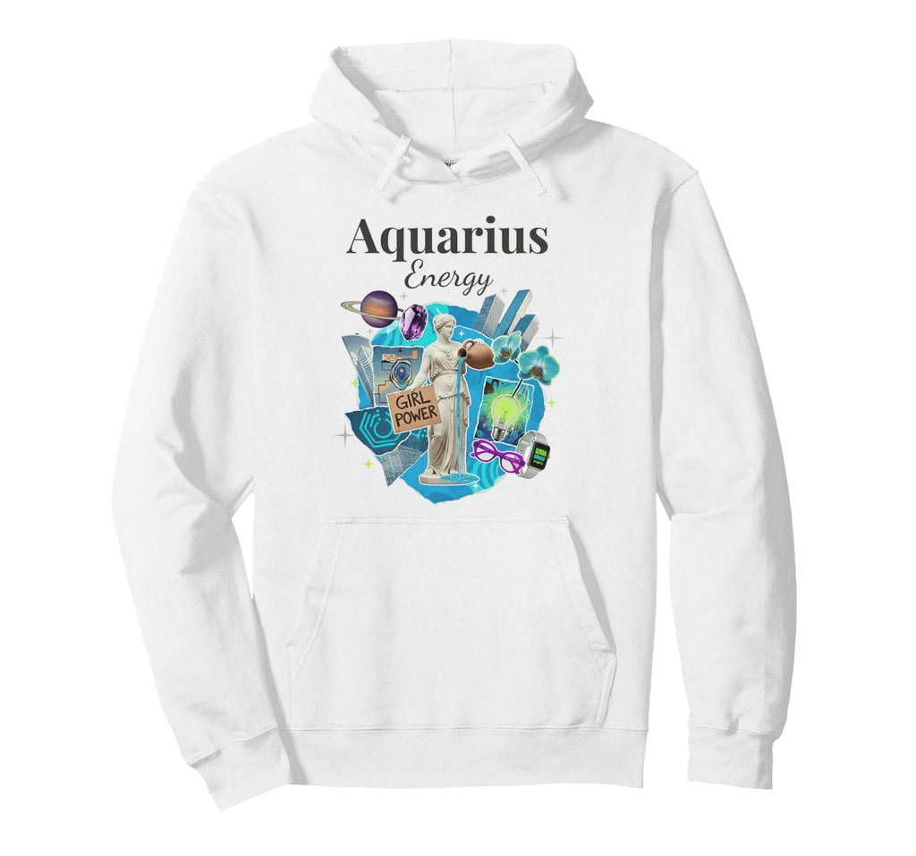Aquarius Energy Zodiac Birthday Hoodie - Casual Everyday Wear for Adults - T-Shirt, Sweatshirt, Hoodie