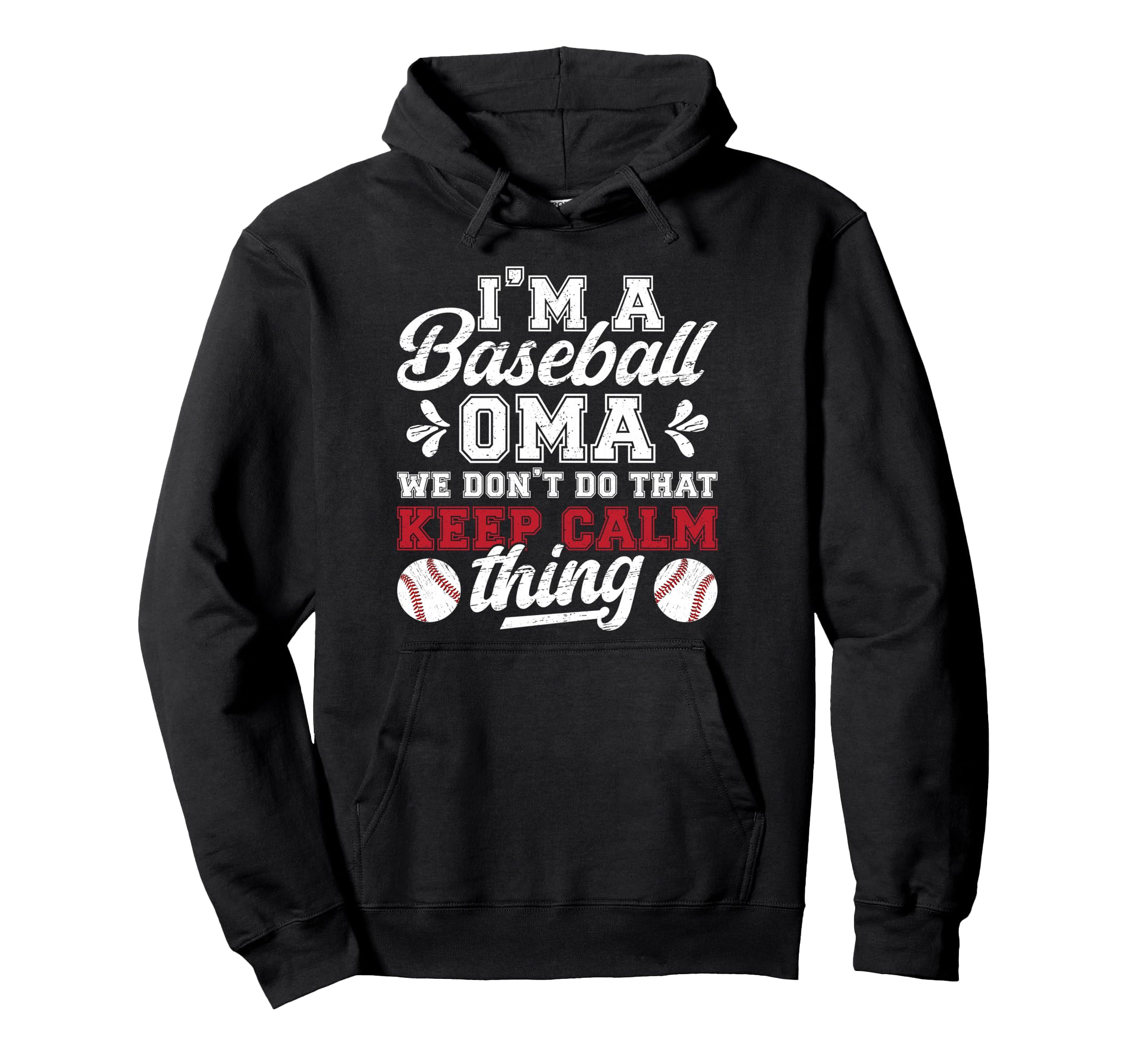 Im Baseball Oma Grandma Oma Baseball Hoodie - Minimalist Print Unisex - T-Shirt, Sweatshirt, Hoodie