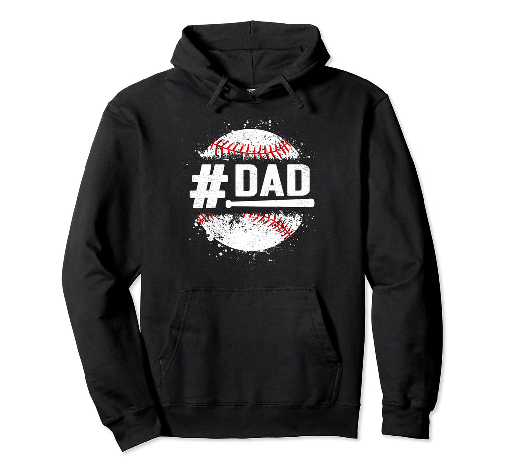 Baseball Player Distressed Baseball Dad Hoodie - Minimalist Print Unisex - T-Shirt, Sweatshirt, Hoodie