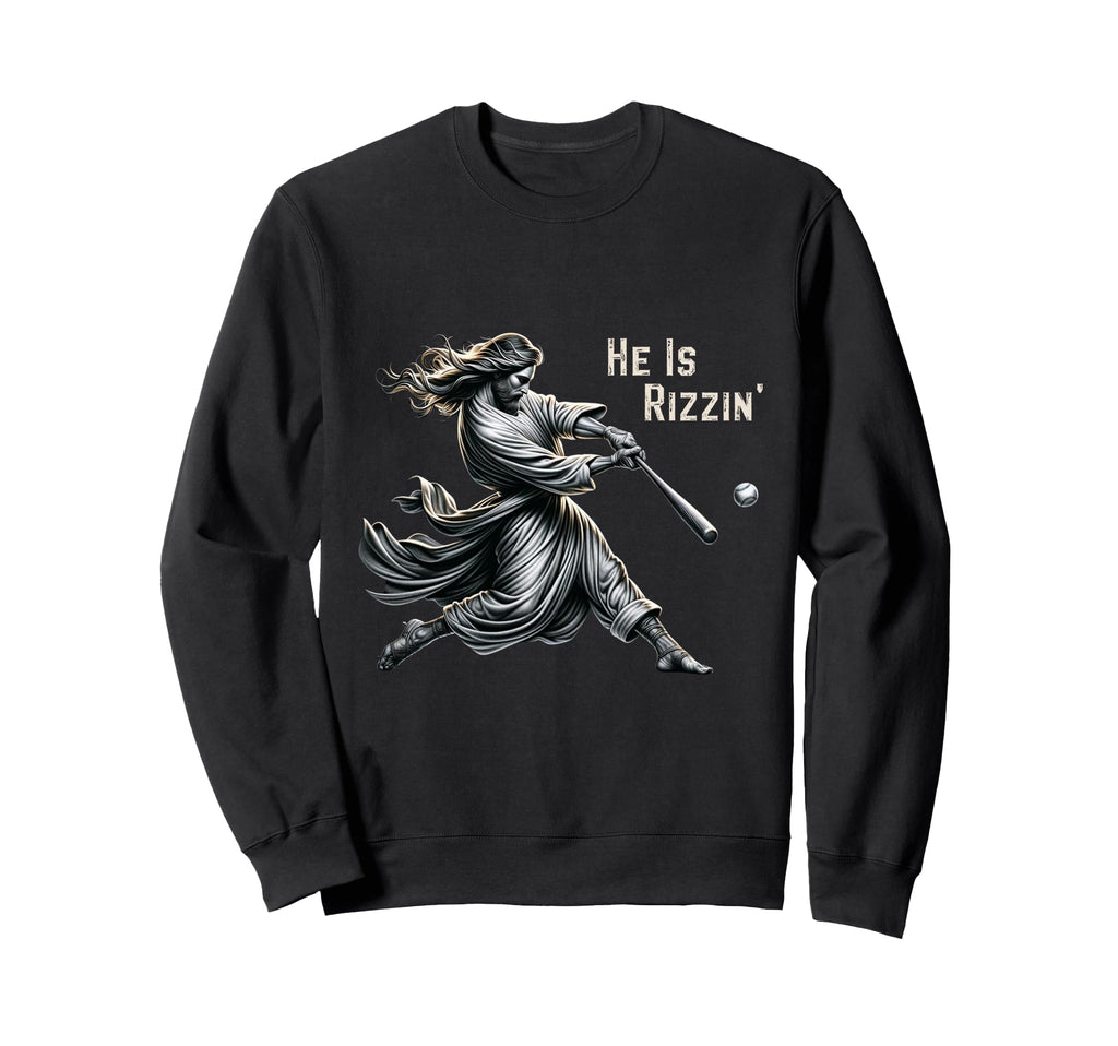 He Is Rizzin Religious Sweatshirt - Fun Novelty Design for Adults - T-Shirt, Sweatshirt, Hoodie