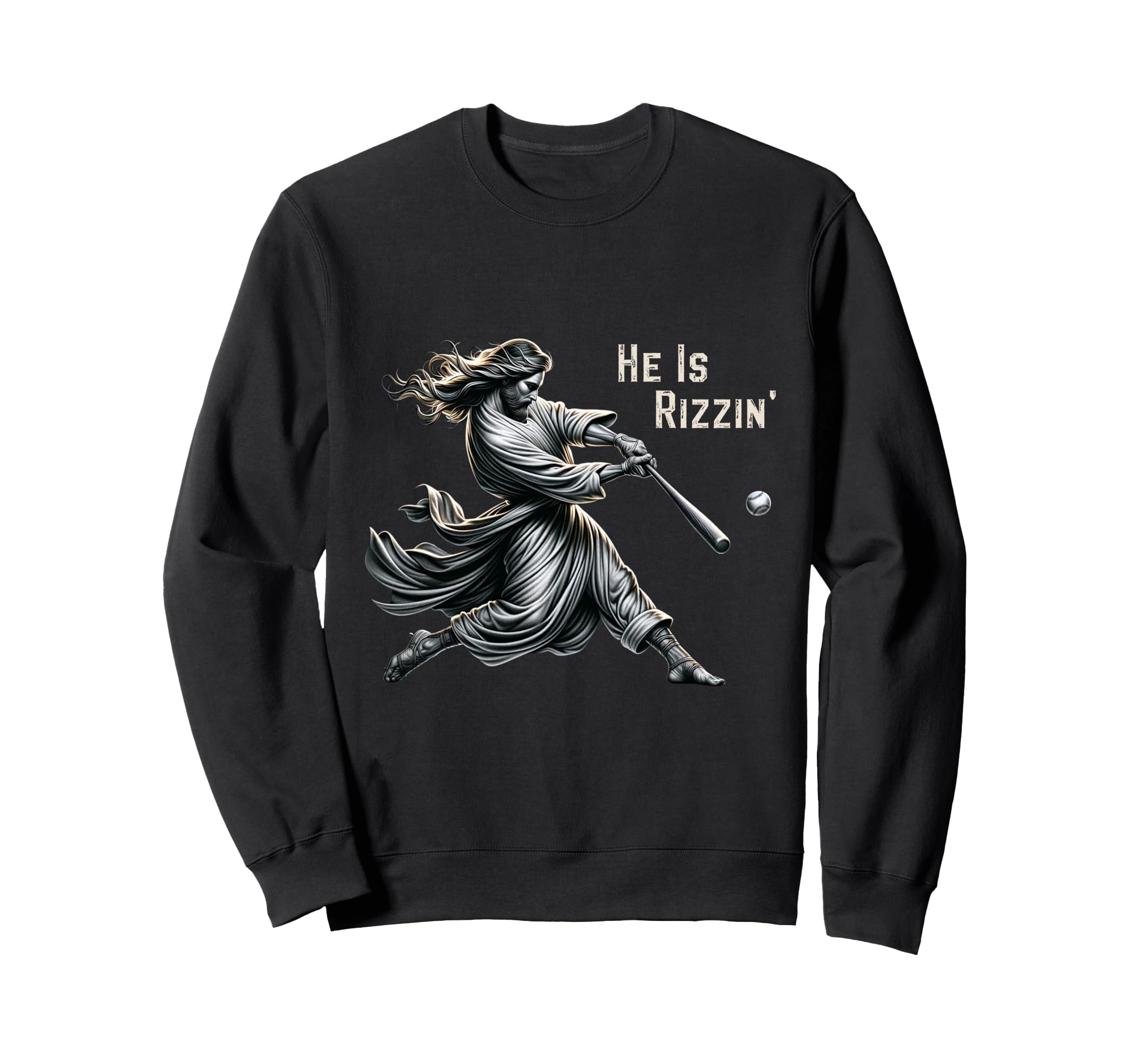 He Is Rizzin Religious Sweatshirt - Fun Novelty Design for Adults - T-Shirt, Sweatshirt, Hoodie