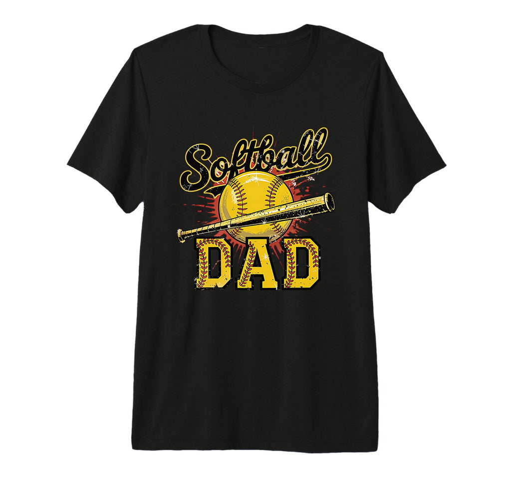 Proud Softball Dad Game Day T-Shirt - Casual Everyday Wear for Adults - T-Shirt, Sweatshirt, Hoodie
