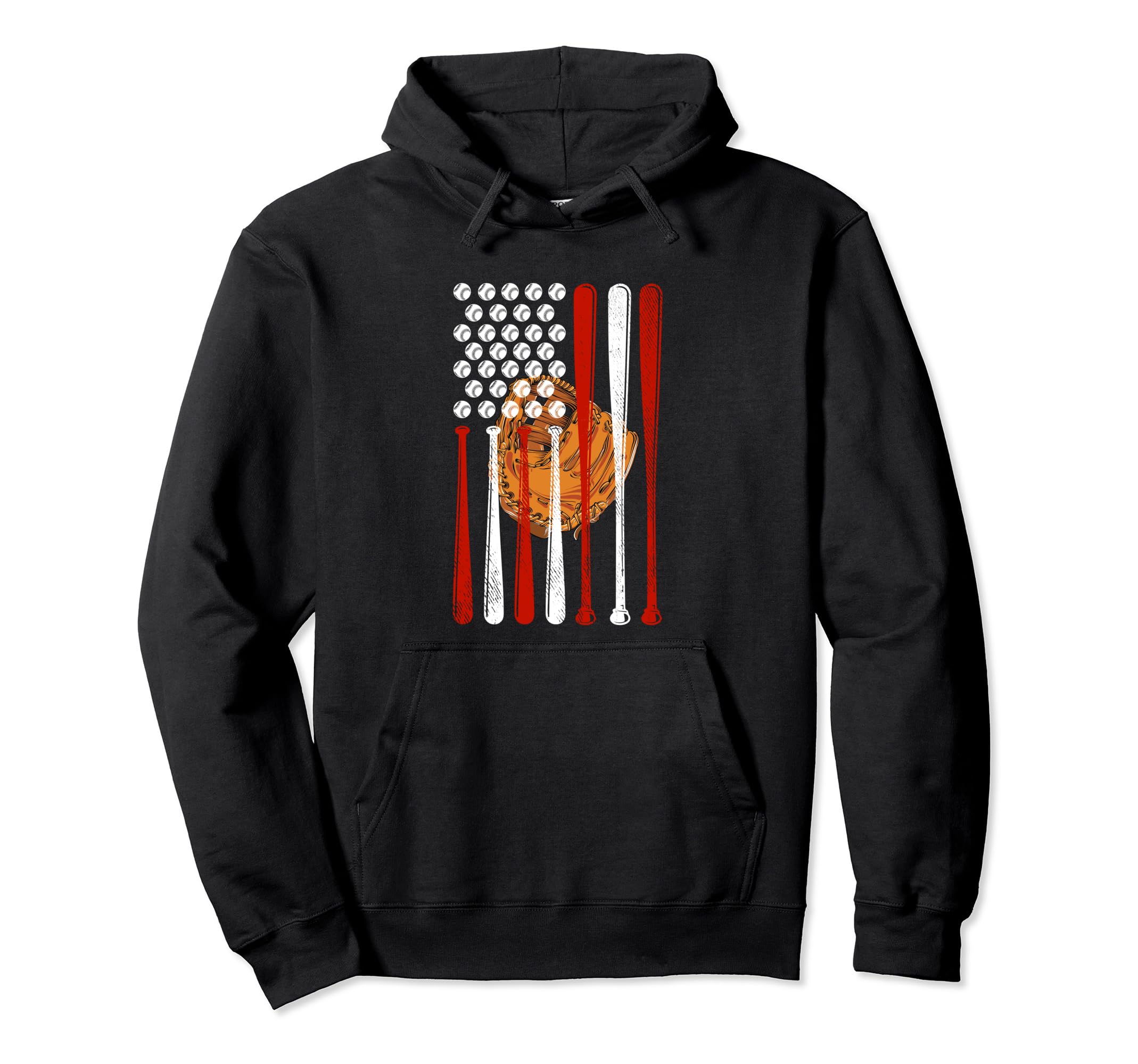Baseball American Flag Softball Dad And Mom Hoodie - Unique Graphic Unisex - T-Shirt, Sweatshirt, Hoodie