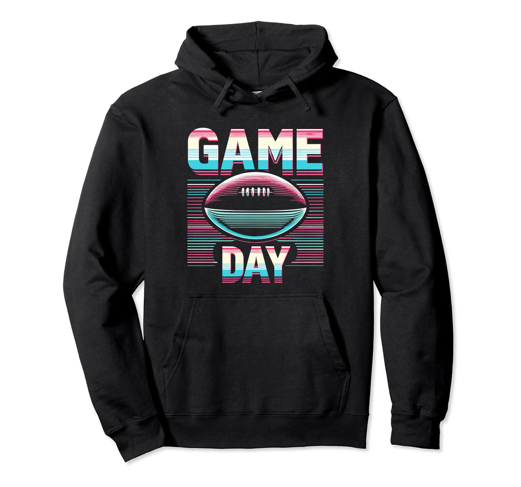 Vaporwave Aesthetic Game Day American Hoodie - Graphic Print for Adults - T-Shirt, Sweatshirt, Hoodie