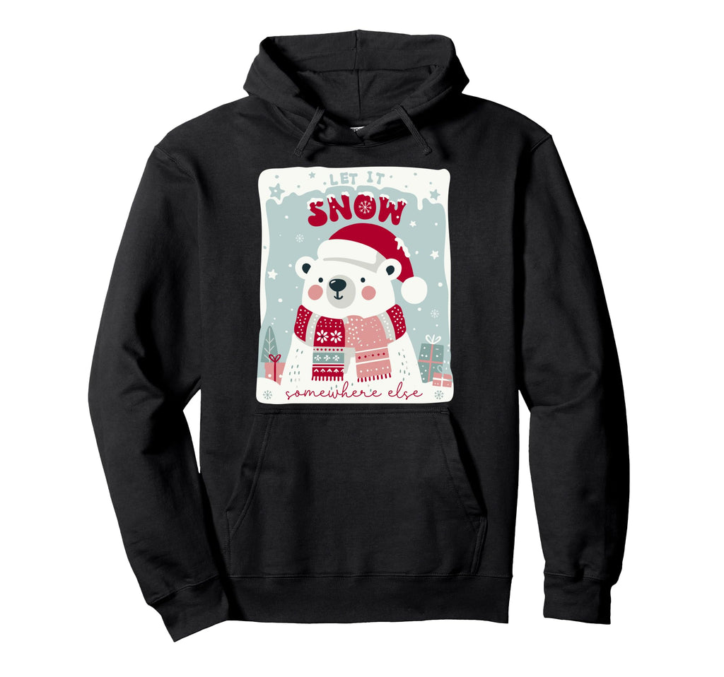 Polar Bear Snow Somewhere Else Boho Hoodie - Minimalist Print for Adults - T-Shirt, Sweatshirt, Hoodie