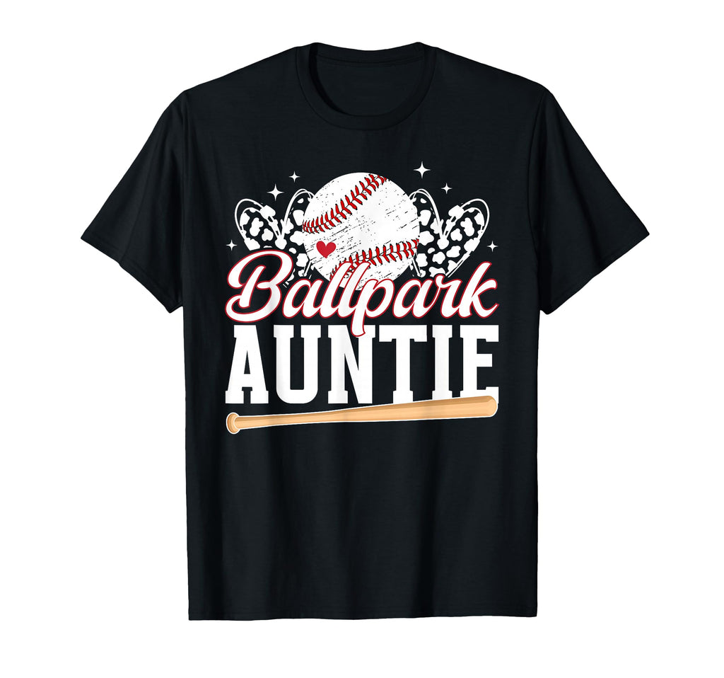 Ballpark Auntie Baseball Aunt T-Shirt - Custom Art Print for Adults - T-Shirt, Sweatshirt, Hoodie