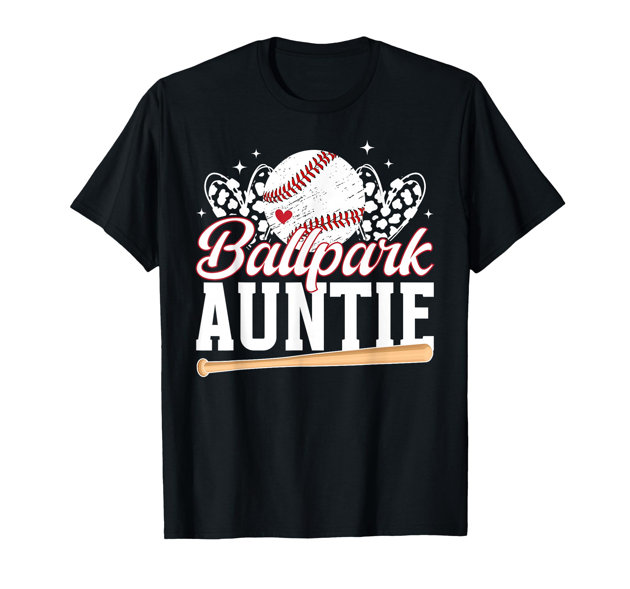 Ballpark Auntie Baseball Aunt T-Shirt - Custom Art Print for Adults - T-Shirt, Sweatshirt, Hoodie