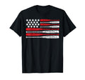 Baseball U S American Flag July 4Th Dad Mom T-Shirt - Trendy Graphic Unisex - T-Shirt, Sweatshirt, Hoodie