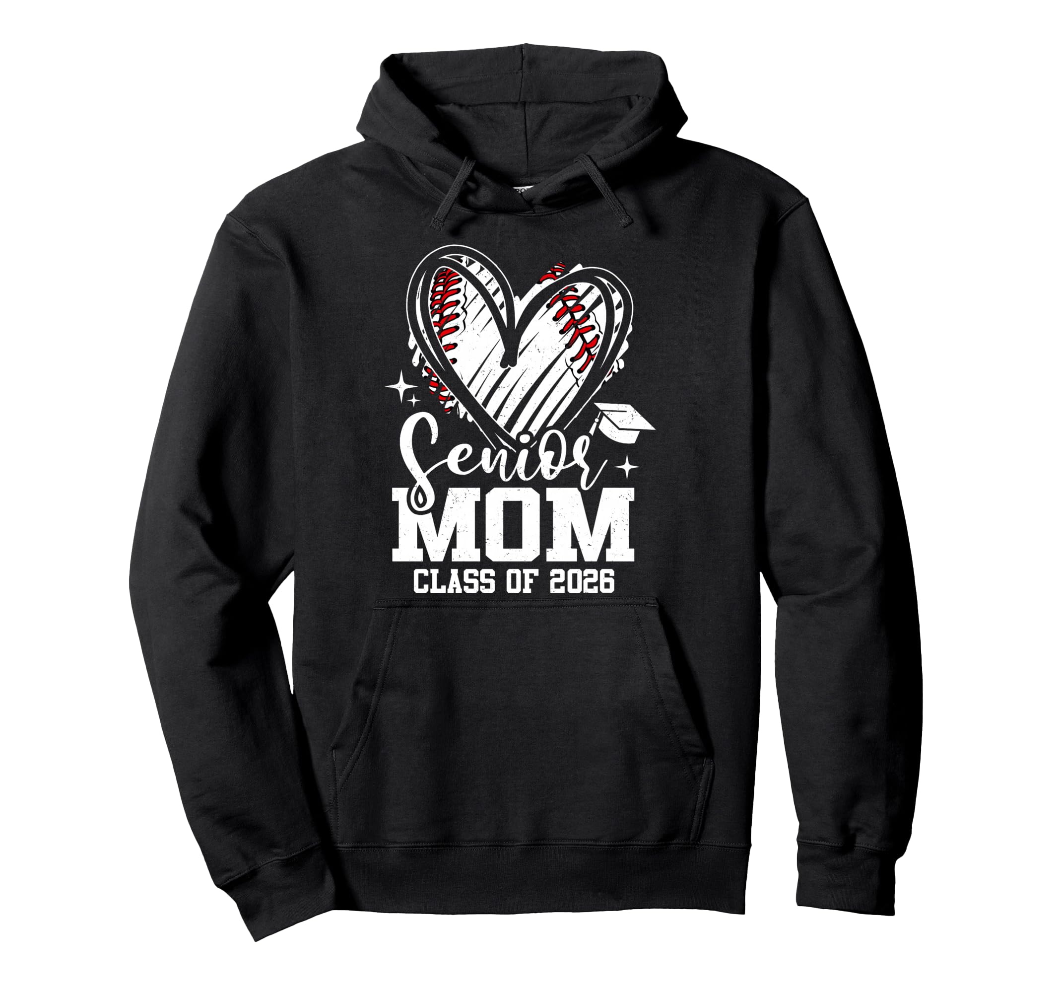 Proud Senior Mom Class 2026 Baseball Hoodie - Unique Graphic Men Women - T-Shirt, Sweatshirt, Hoodie