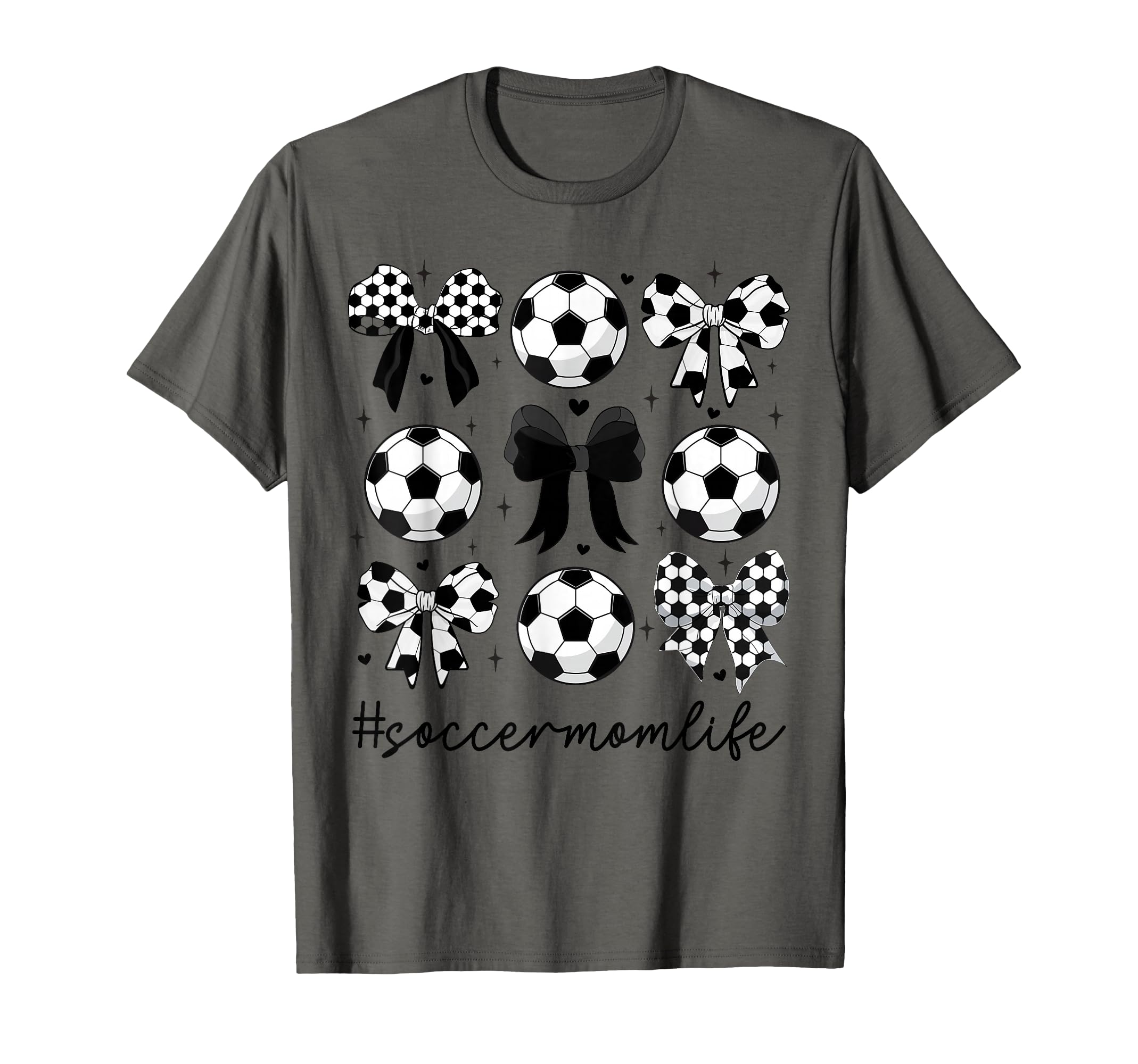 Coquette Bow Soccer Mom Life Game Day T-Shirt - Graphic Print Unisex - T-Shirt, Sweatshirt, Hoodie