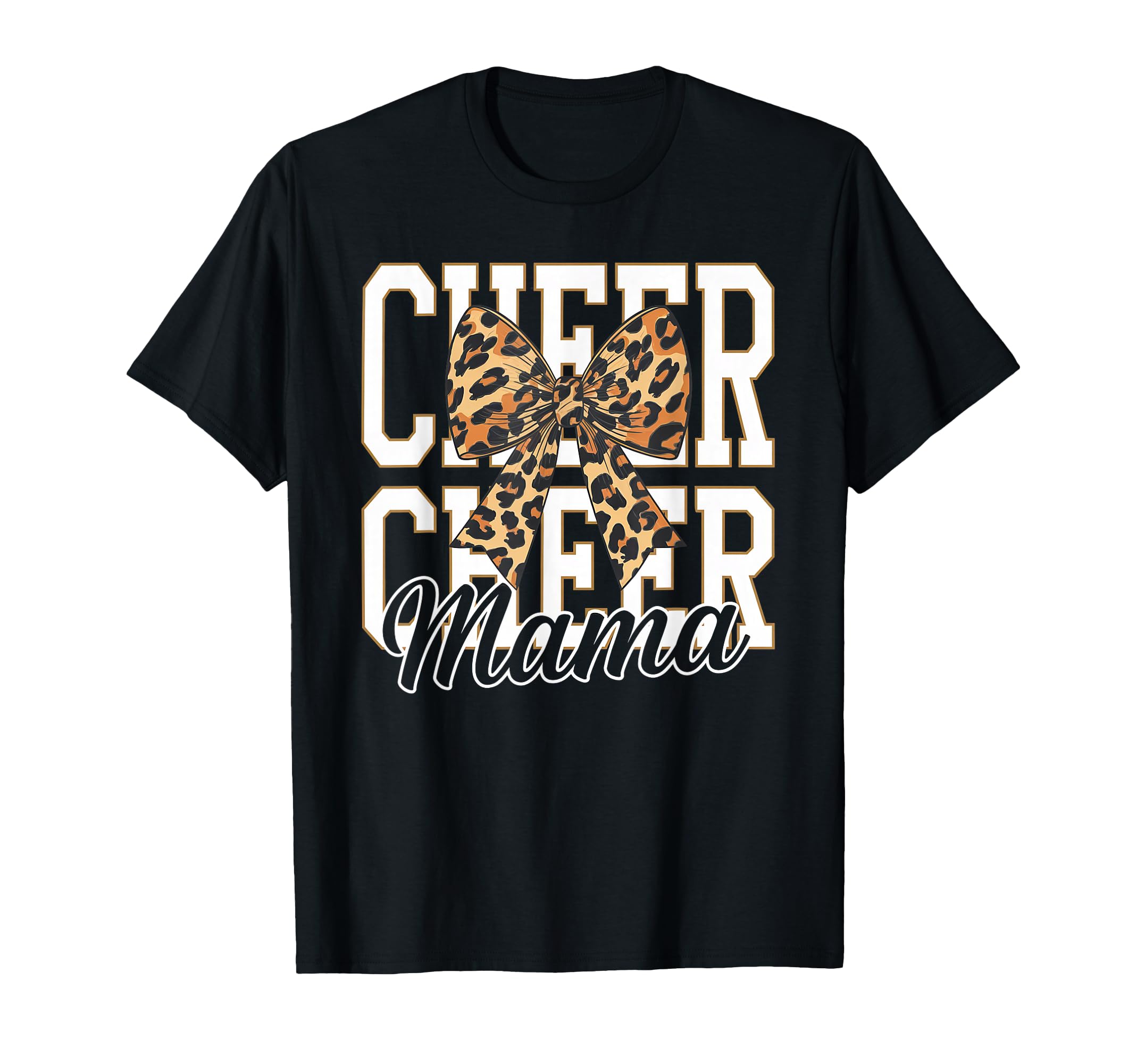 Cheer Mom Mother Bow Cheerleader T-Shirt - Casual Everyday Wear for Adults - T-Shirt, Sweatshirt, Hoodie