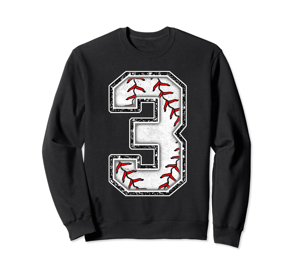 3 Years Old Birthday Baseball Sweatshirt - Streetwear Style for Adults - T-Shirt, Sweatshirt, Hoodie