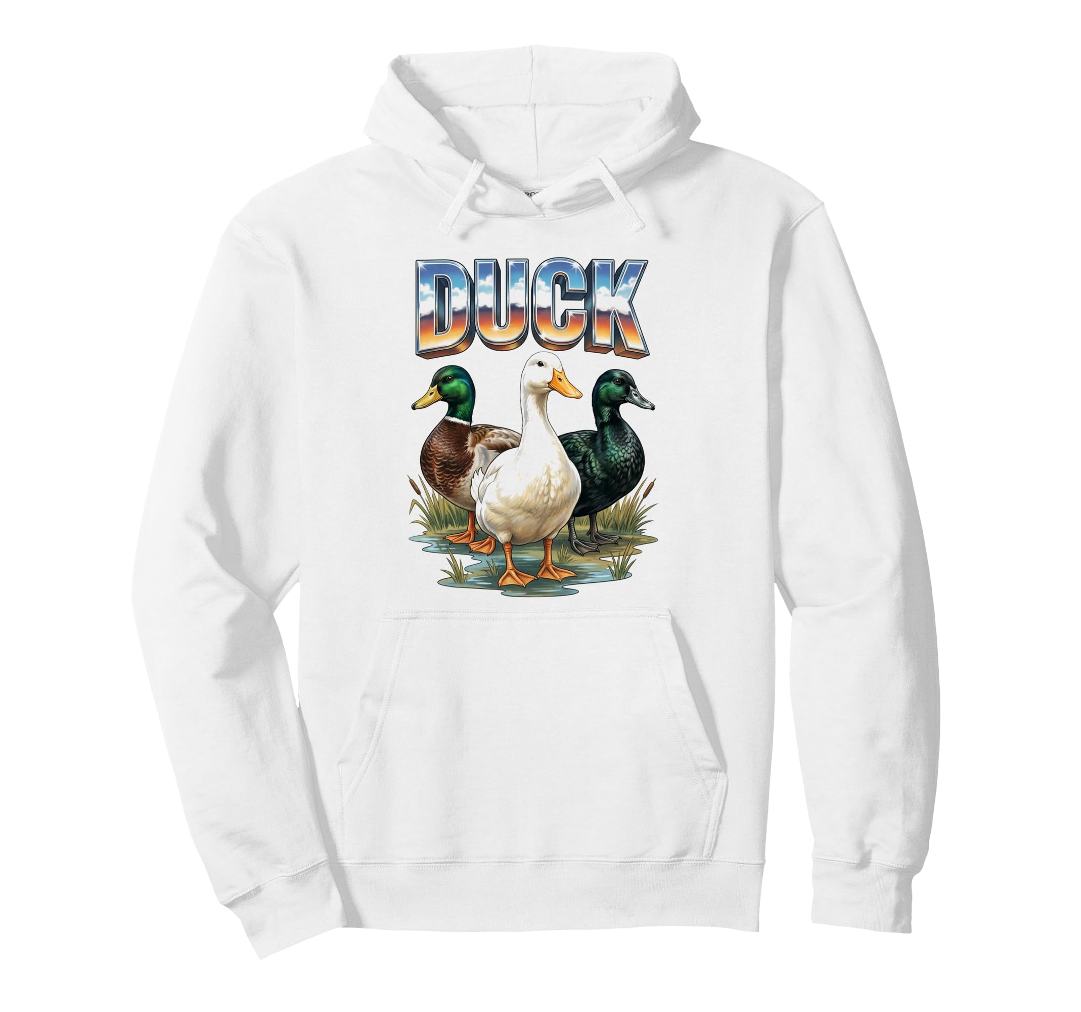 Duck 70S 90S Duck Farm Birds Lover Hoodie - Aesthetic Graphic Men Women - T-Shirt, Sweatshirt, Hoodie