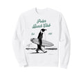 Polar Beach Club Penguin Surfer Sweatshirt - Aesthetic Graphic for Adults - T-Shirt, Sweatshirt, Hoodie