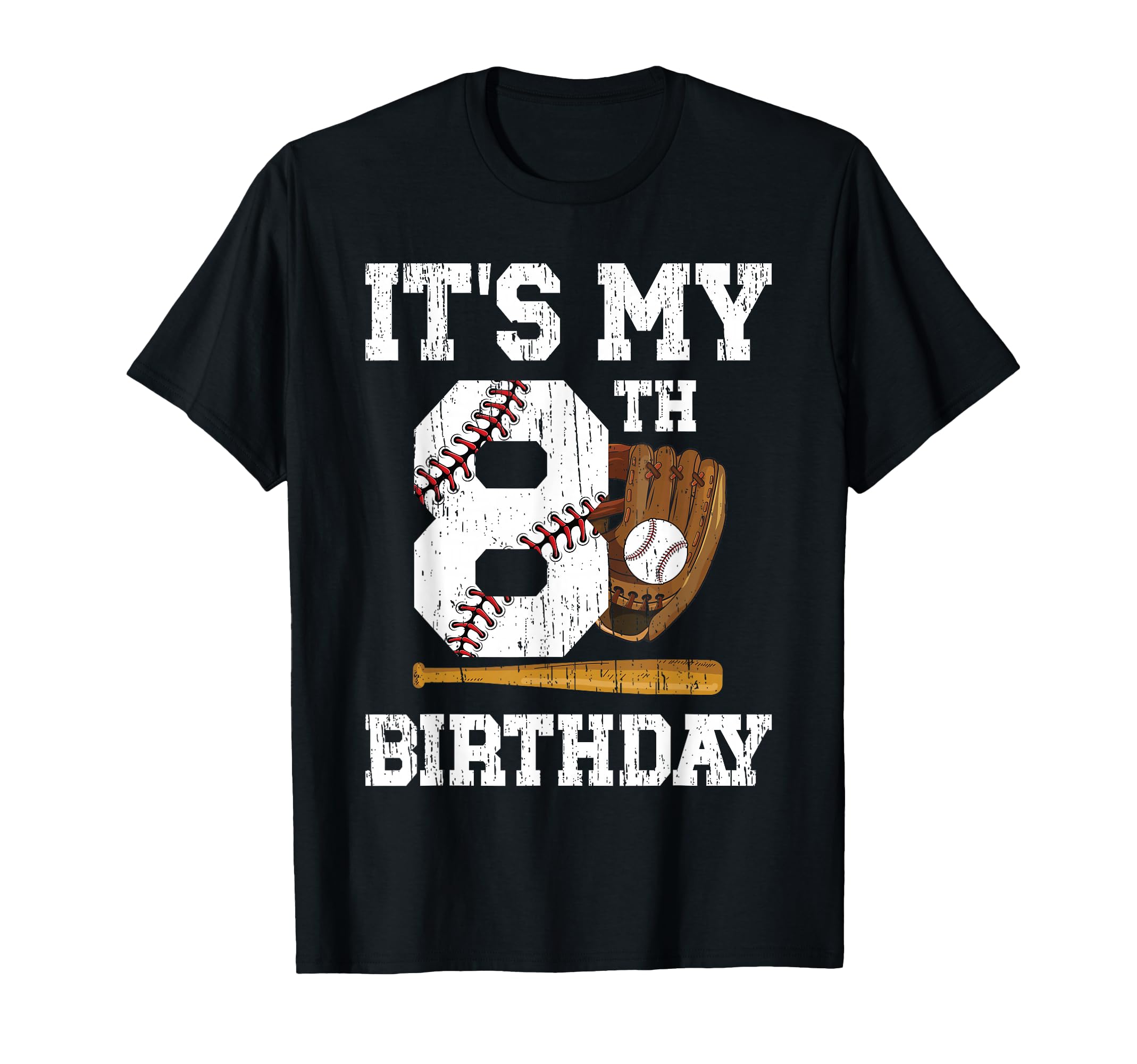 My 8Th Birthday Baseball Eight Year T-Shirt - Trendy Graphic for Adults - T-Shirt, Sweatshirt, Hoodie