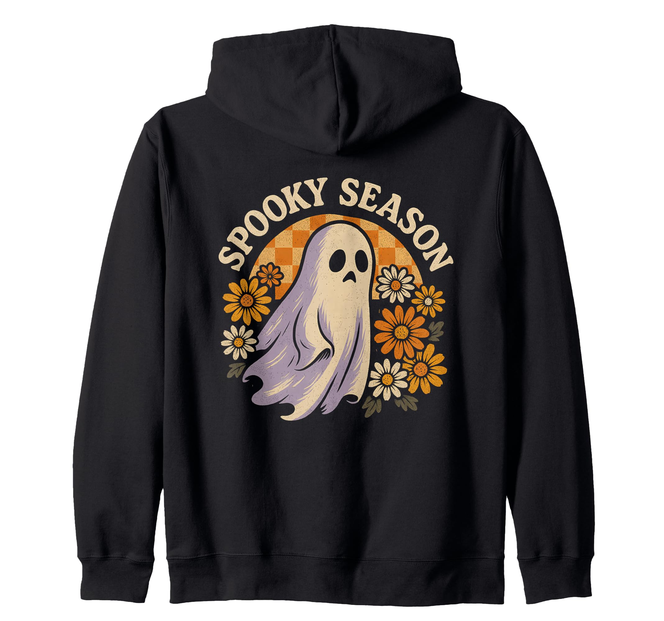 Halloween Spooky Season Floral Ghost Sweatshirt - Graphic Print for Adults - T-Shirt, Sweatshirt, Hoodie