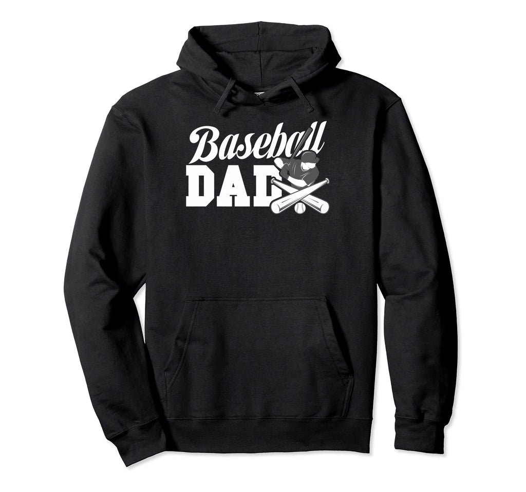Family Baseball Father Baseball Dad Hoodie - Fun Novelty Design for Adults - T-Shirt, Sweatshirt, Hoodie