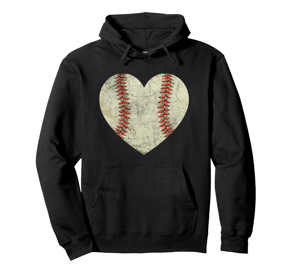 Baseball Heart Mom Dad Sports Player Hoodie - Trendy Graphic Unisex - T-Shirt, Sweatshirt, Hoodie