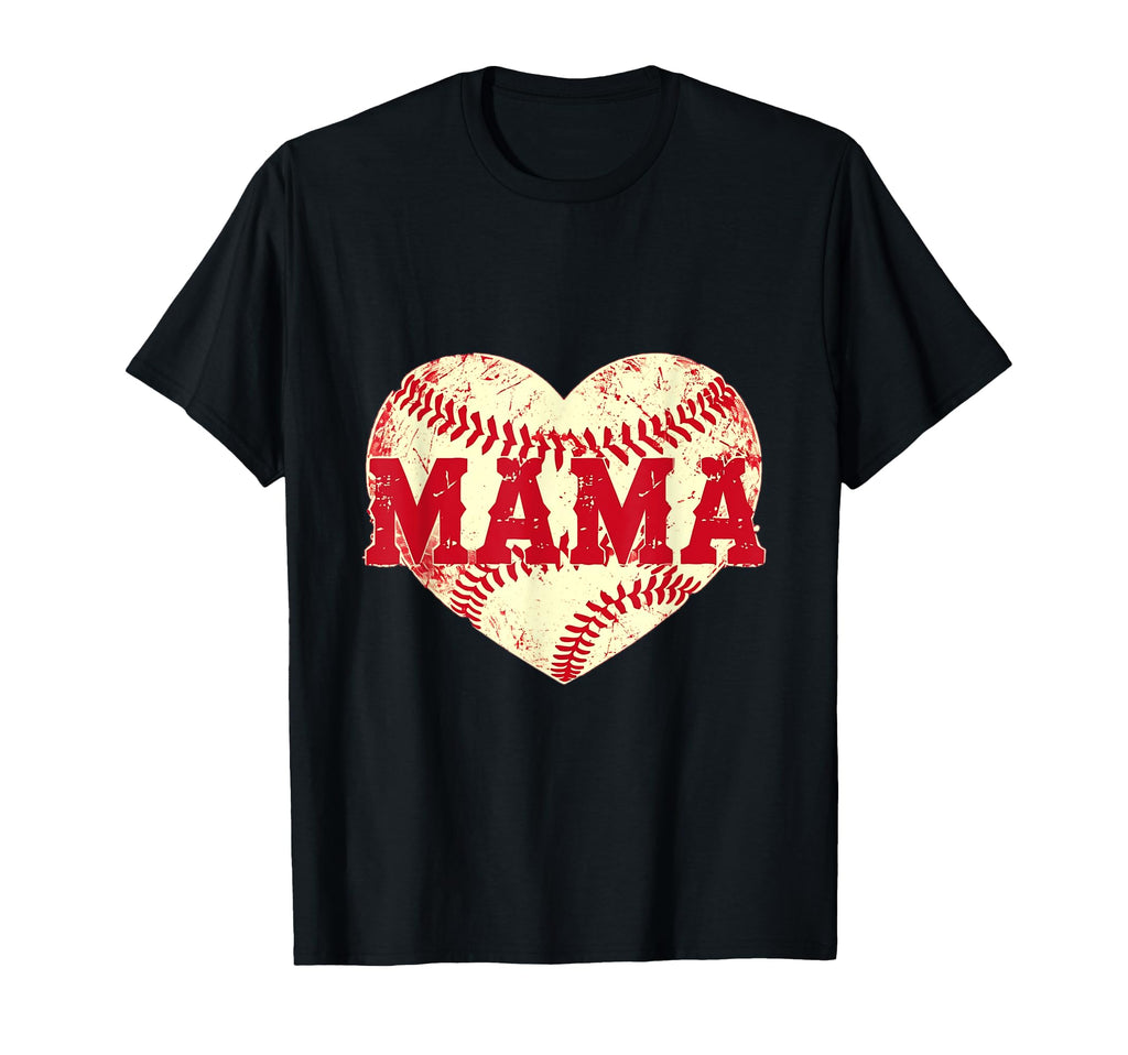Home Run Mama Heart Shaped Baseball T-Shirt - Minimalist Print Men Women - T-Shirt, Sweatshirt, Hoodie