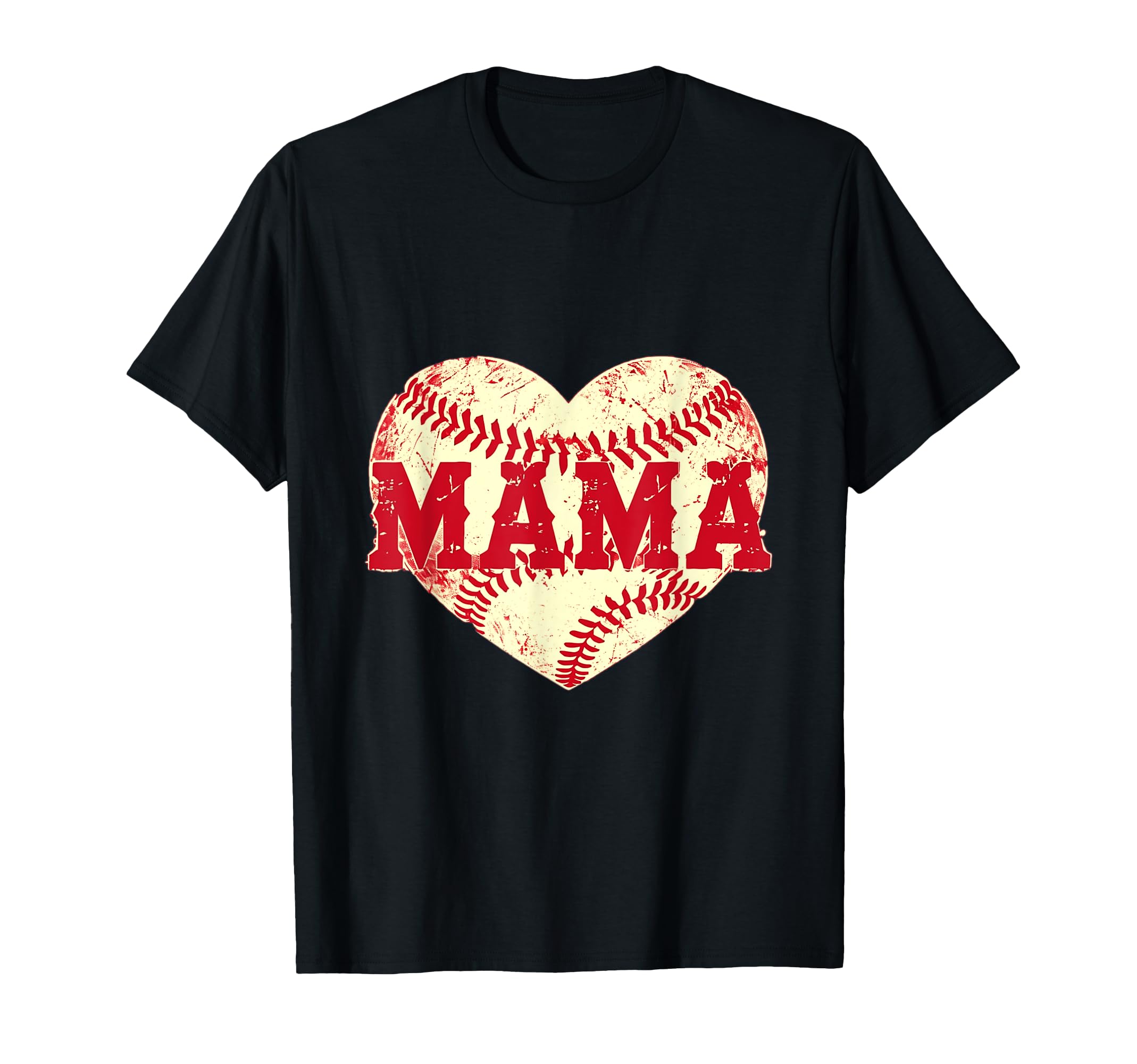 Home Run Mama Heart Shaped Baseball T-Shirt - Minimalist Print Men Women - T-Shirt, Sweatshirt, Hoodie