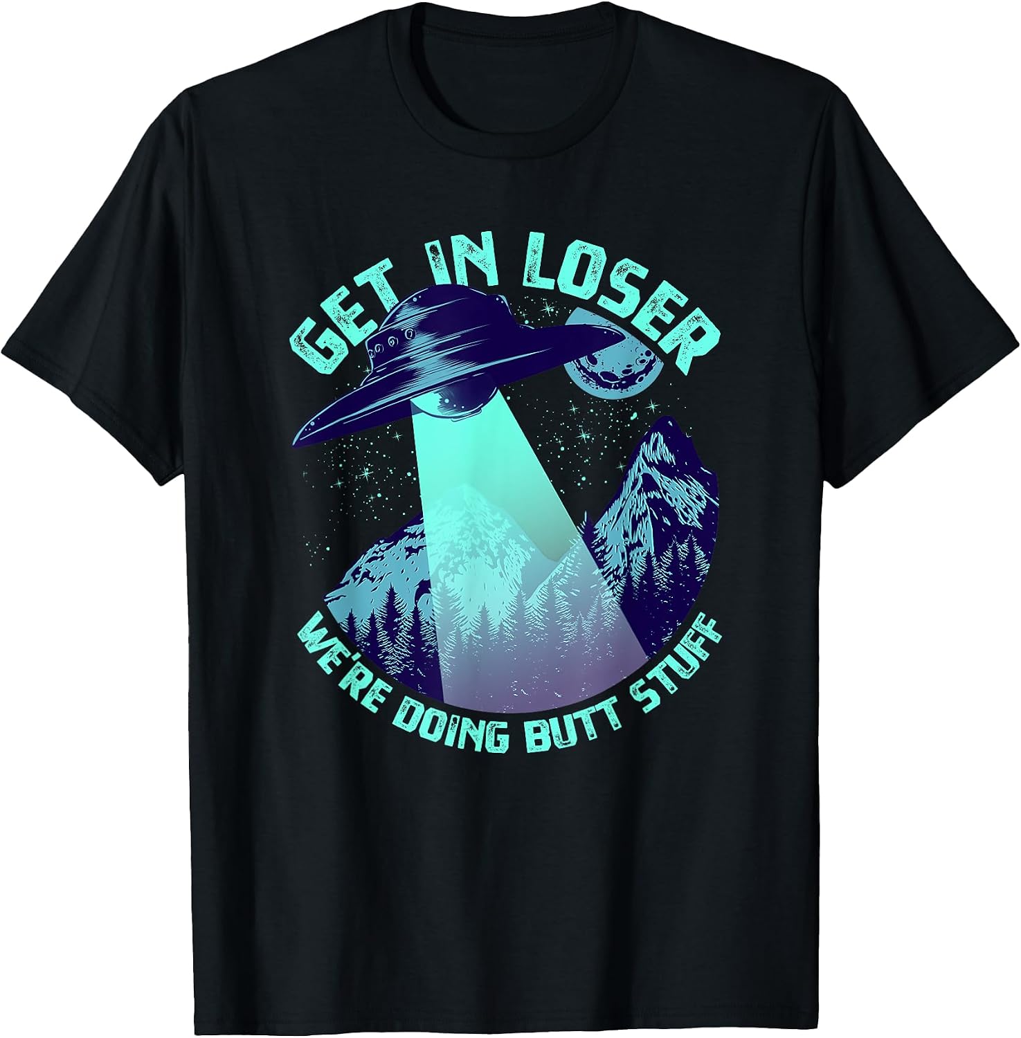 Vintage Get In Loser Alien Bigfoot - Adult & Kids T-Shirts, Sweatshirts & Hoodies apparel design preview 1