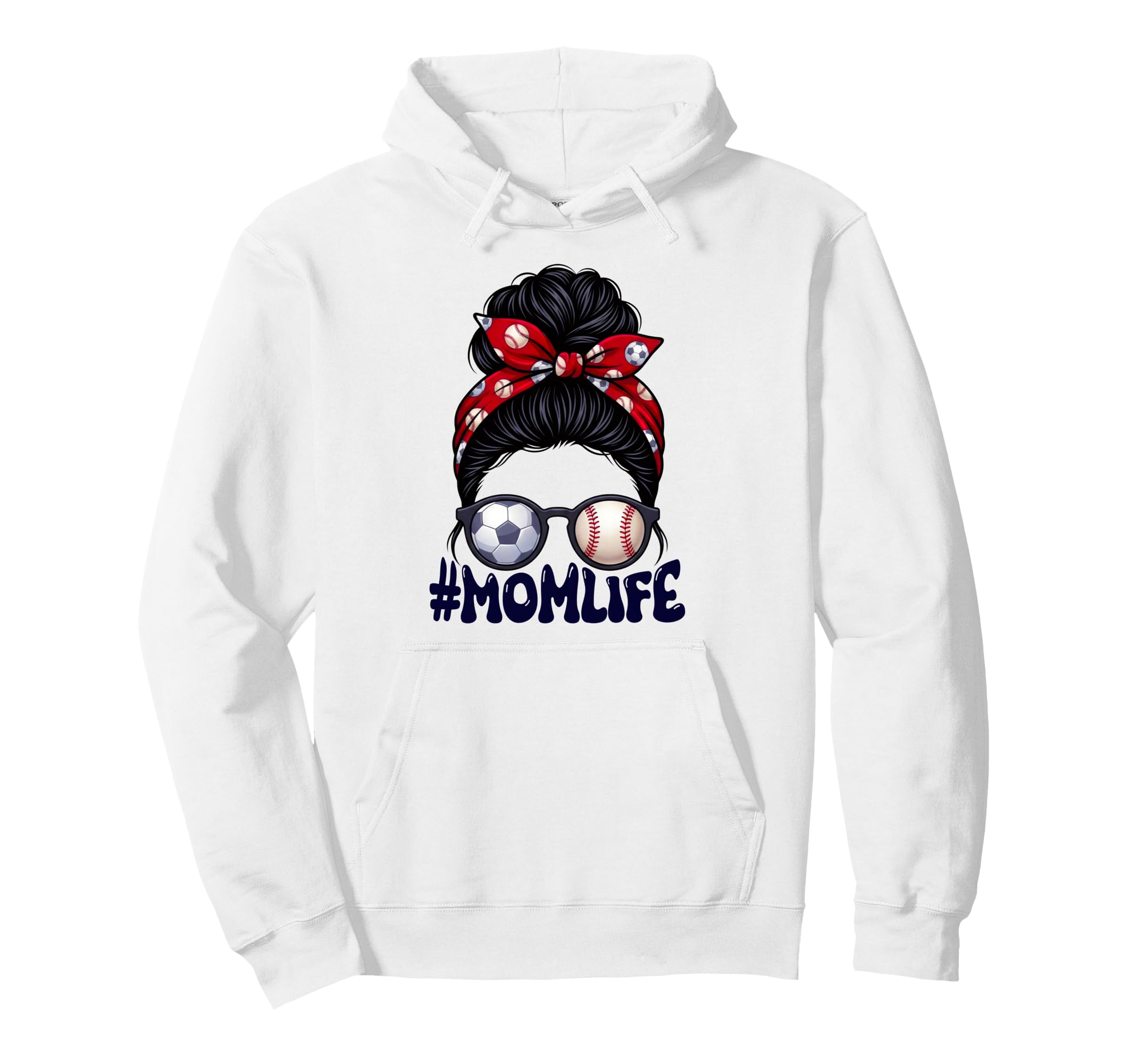 Mom Life Soccer Baseball Game Day Hoodie - Casual Everyday Wear Men Women - T-Shirt, Sweatshirt, Hoodie
