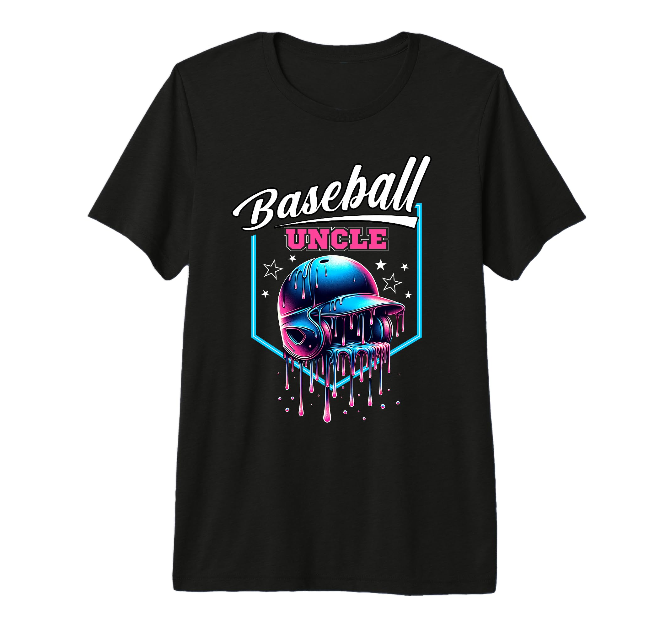 Mens Baseball Uncle Ice Cream Drip T-Shirt - Unique Graphic Men Women - T-Shirt, Sweatshirt, Hoodie