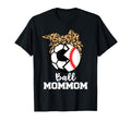 Ball Mommom Funny Soccer Baseball T-Shirt - Minimalist Print for Adults - T-Shirt, Sweatshirt, Hoodie