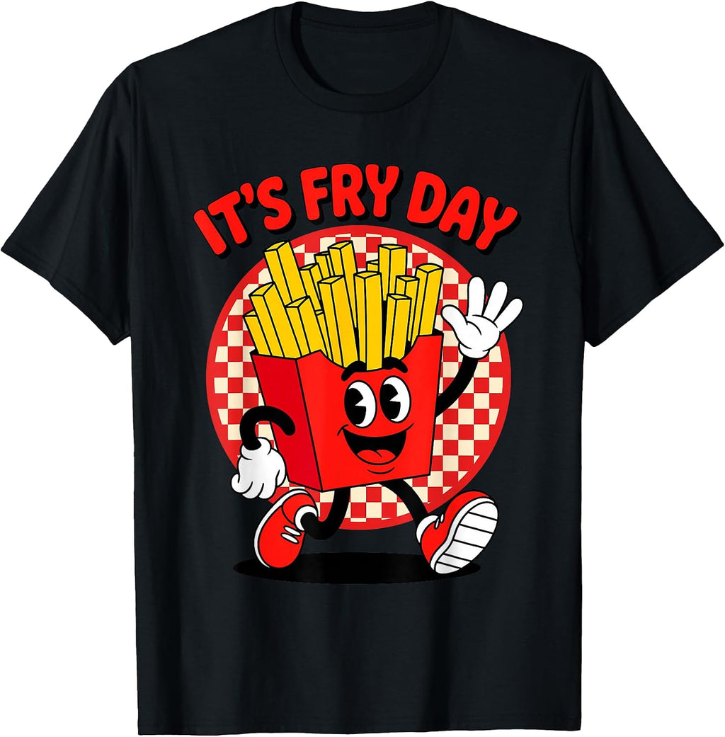 Friday Fries Foodie Weekend Funny Food Humor - Adult & Kids T-Shirts, Sweatshirts & Hoodies apparel design preview 1