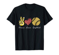Peace Love Softball T-Shirt - Novelty Apparel Men Women - T-Shirt, Sweatshirt, Hoodie