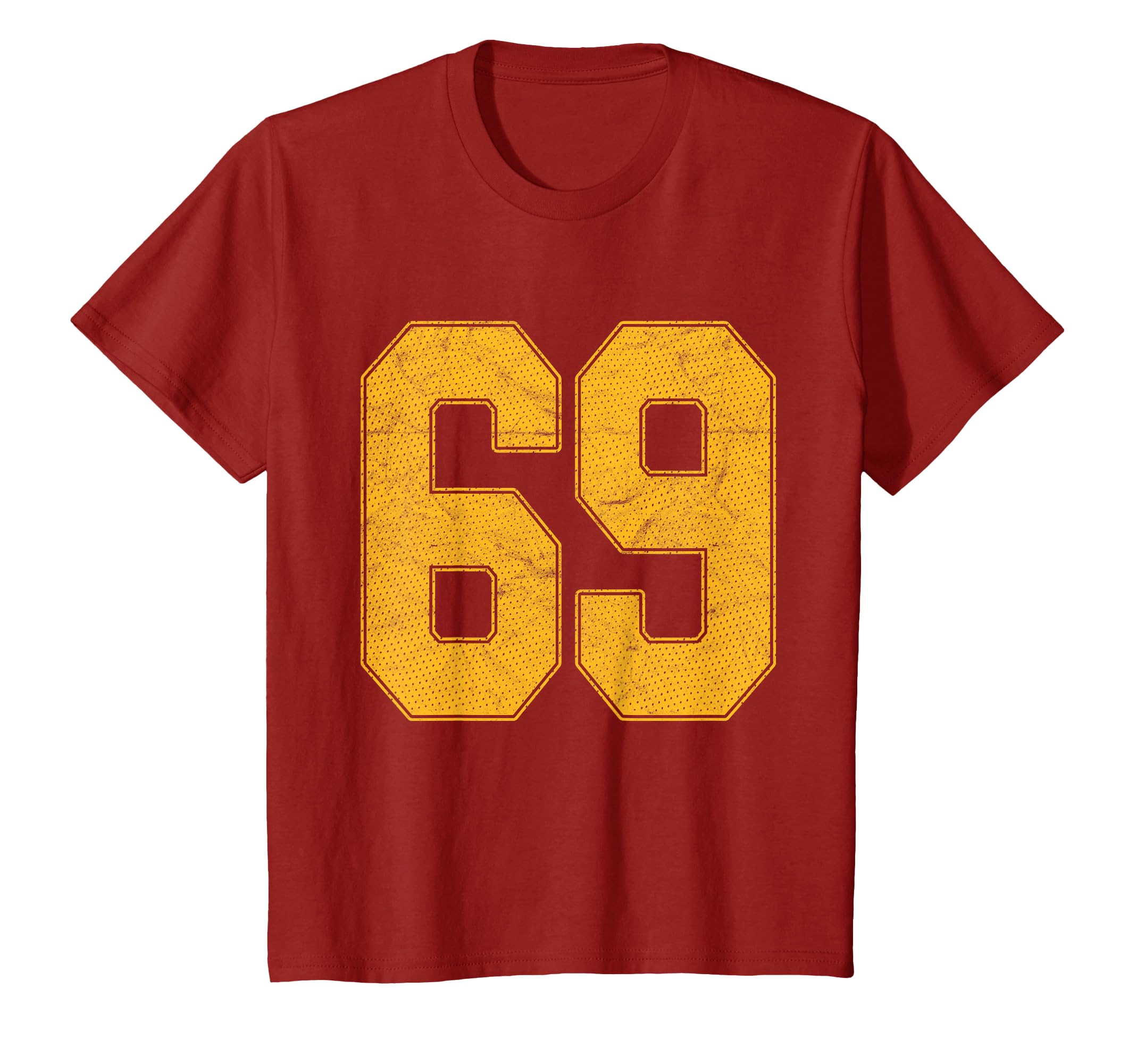 Number 69 Numbered Uniform Sports T-Shirt - Fun Novelty Design for Adults - T-Shirt, Sweatshirt, Hoodie