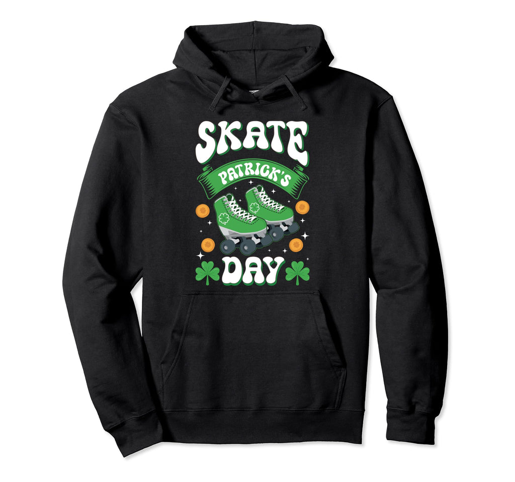 70S Roller Skates St Patricks Day Hoodie - Aesthetic Graphic Men Women - T-Shirt, Sweatshirt, Hoodie