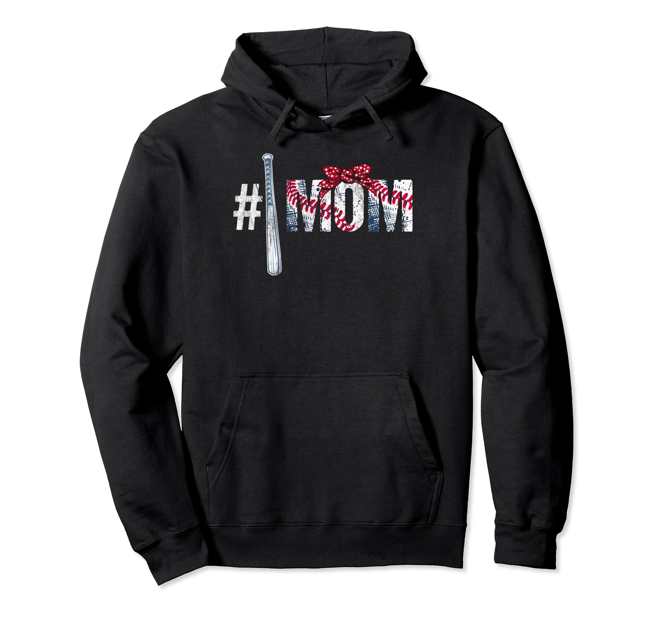 Number One Baseball Mom Mothers Day Hoodie - Minimalist Print Men Women - T-Shirt, Sweatshirt, Hoodie