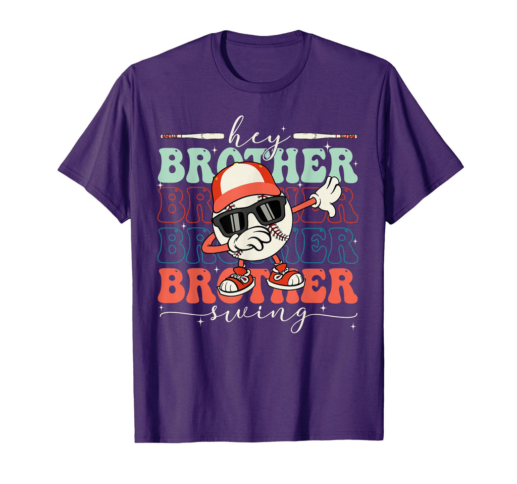 Baseball Sister Hey Brother Brother T-Shirt - Graphic Print Men Women - T-Shirt, Sweatshirt, Hoodie