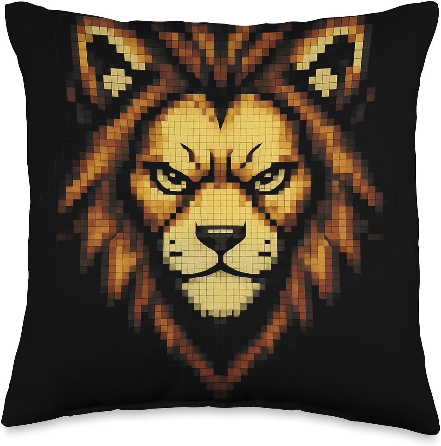 8 Bit Pixel Lion Animal Face Retro Design style - Adult & Kids T-Shirts, Sweatshirts & Hoodies apparel design preview 1
