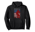 Patriotic All American Hockey Distressed Hoodie - Custom Art Print Unisex - T-Shirt, Sweatshirt, Hoodie