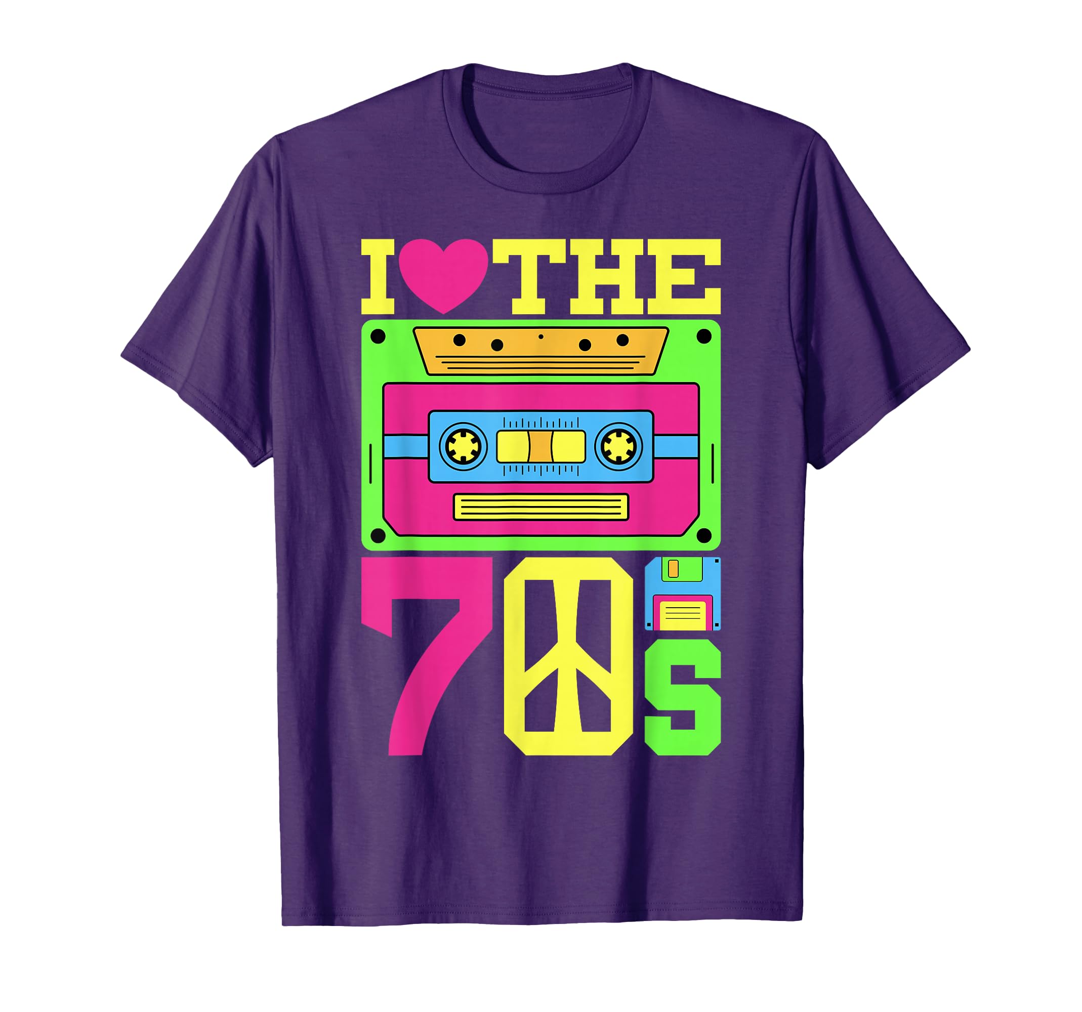 I Love 70S 1970S Themed Party Costume T-Shirt - Graphic Print Men Women - T-Shirt, Sweatshirt, Hoodie