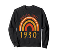 Awesome Since 1980 Boho Rainbow Sweatshirt - Minimalist Print Men Women - T-Shirt, Sweatshirt, Hoodie