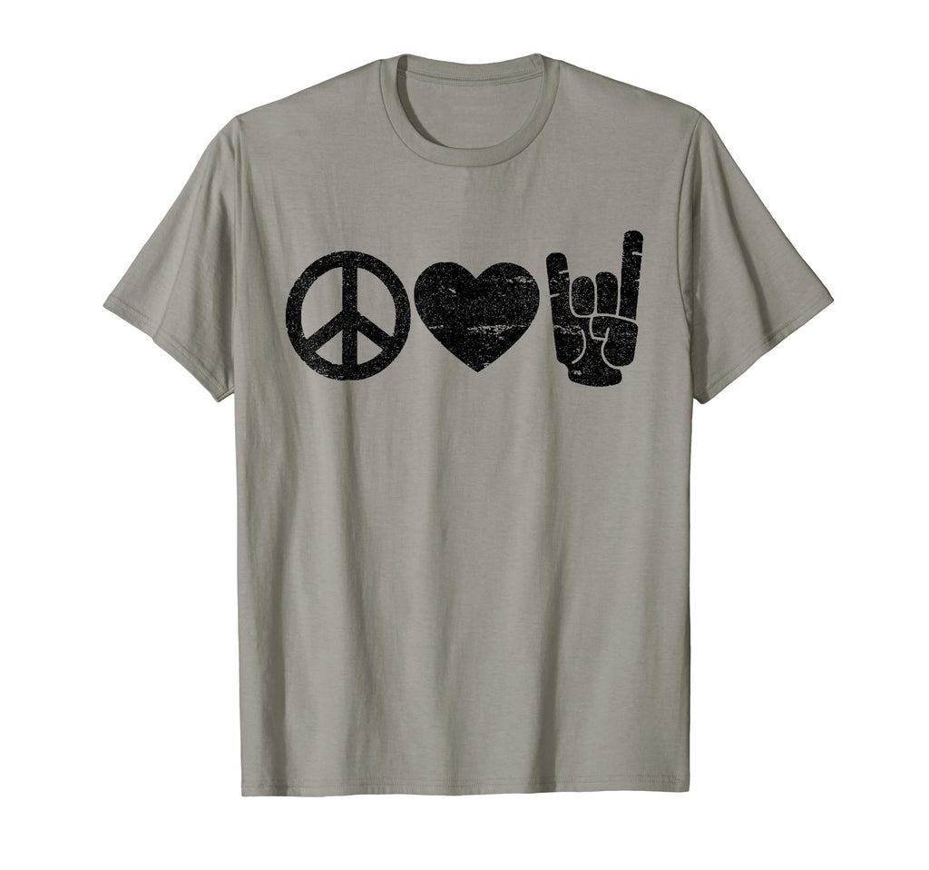 Peace Love Rock And Roll Rock And Roll T-Shirt - Minimalist Print Unisex - T-Shirt, Sweatshirt, Hoodie